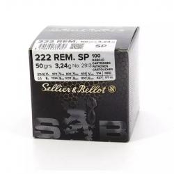 MUNITIONS SELLIER 222 VRAC X100