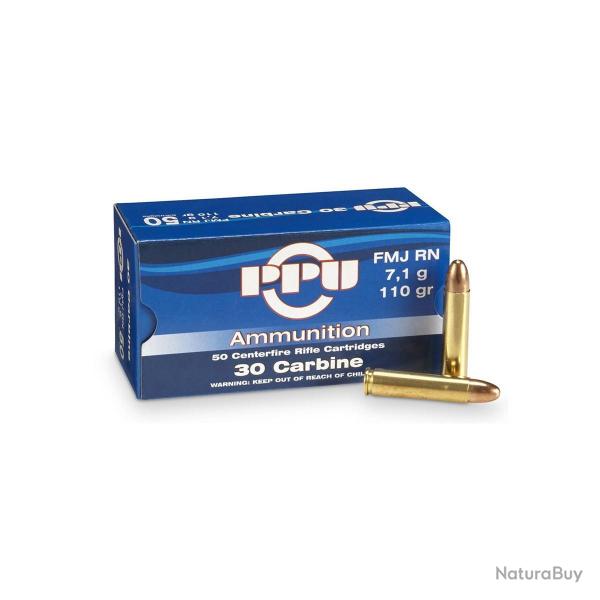 MUNITION PPU 30 M1 110GR FMJ RN X50