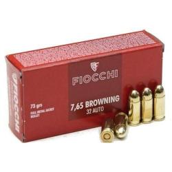 CARTOUCHES FIOCCHI C/7.65 BROWNING FMJ 73GR