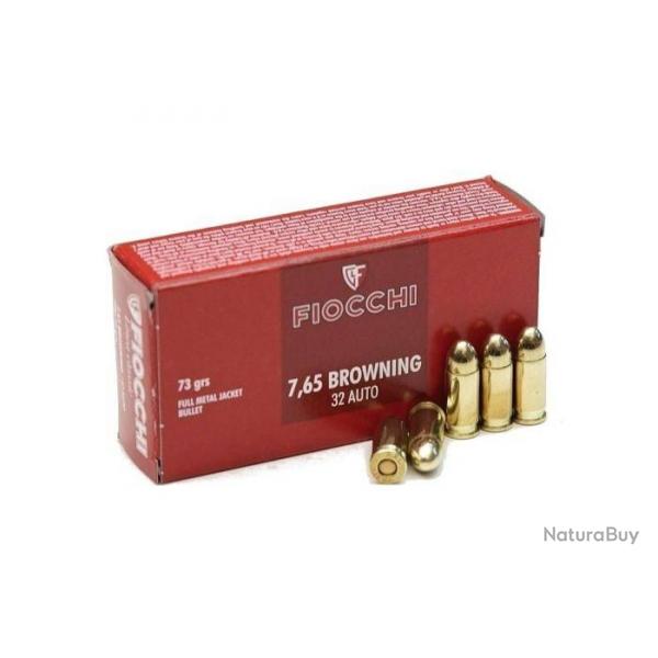CARTOUCHES FIOCCHI C/7.65 BROWNING FMJ 73GR