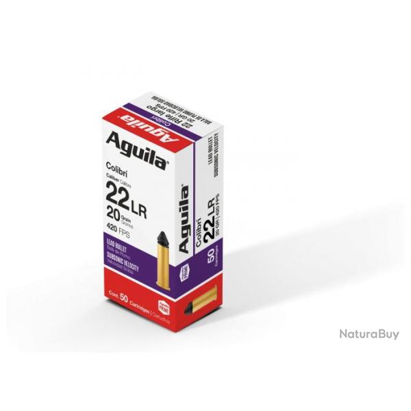CARTOUCHES AGUILA CALIBRE 22 LR COLIBRI 20 GRAINS (50/1000)