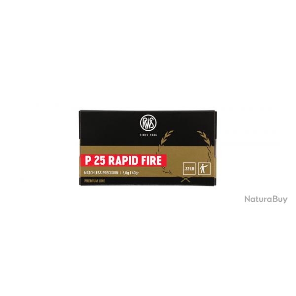 MUNITION RAPID FIRE RWS .22LR P25 2,6G X50