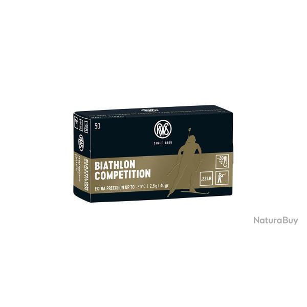 RWS CARTOUCHES .22 LR BIATHLON COMPETITION X50