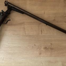 fusil juxtaposé système  LEFAUCHEUX pour cartouches à broches calibre 16
