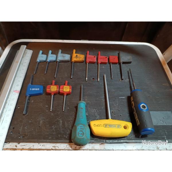 Lot cl torx industrielle pour porte outils et autre sandvik kennametal seco