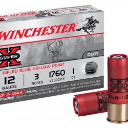 BALLES WINCHESTER SUPER-X SLUG RIFLED HP 12/76 28G X5