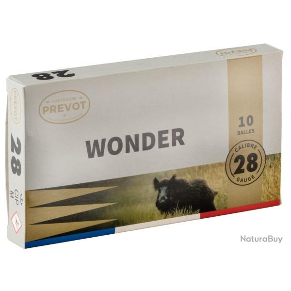 CARTOUCHE PRÉVOT À BALLE WONDER - CAL. 28/70