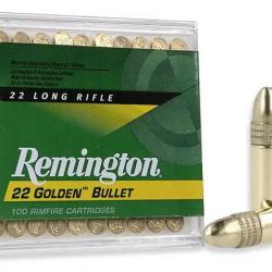 REMINGTON C/22LR 22 GOLDEN BULLET 40 GRAINS OGIVE TETE ARRONDIE CUIVREE