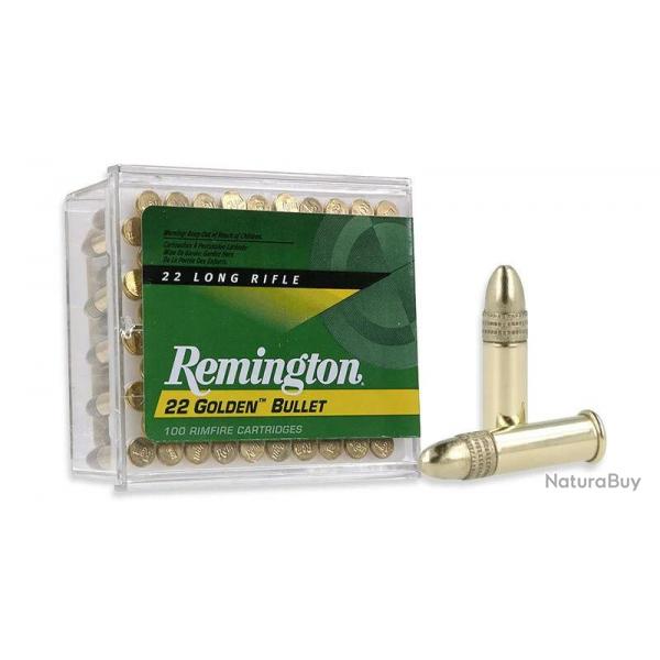 REMINGTON C/22LR 22 GOLDEN BULLET 40 GRAINS OGIVE TETE ARRONDIE CUIVREE