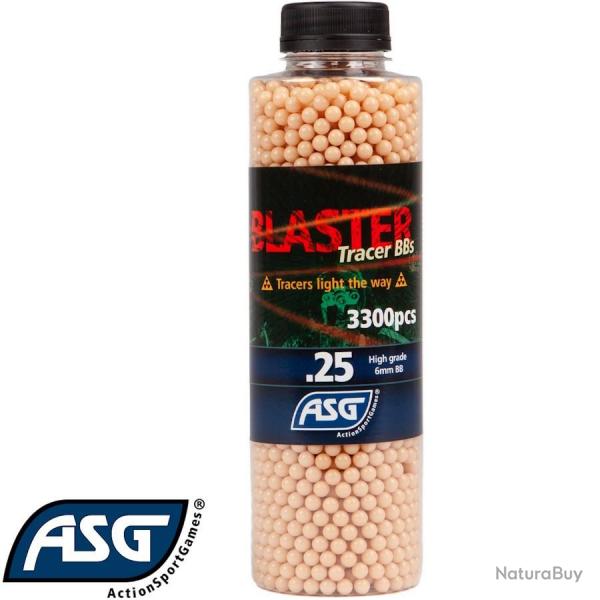 Billes traantes airsoft 0,25g rouges ASG - fluo pour traceur