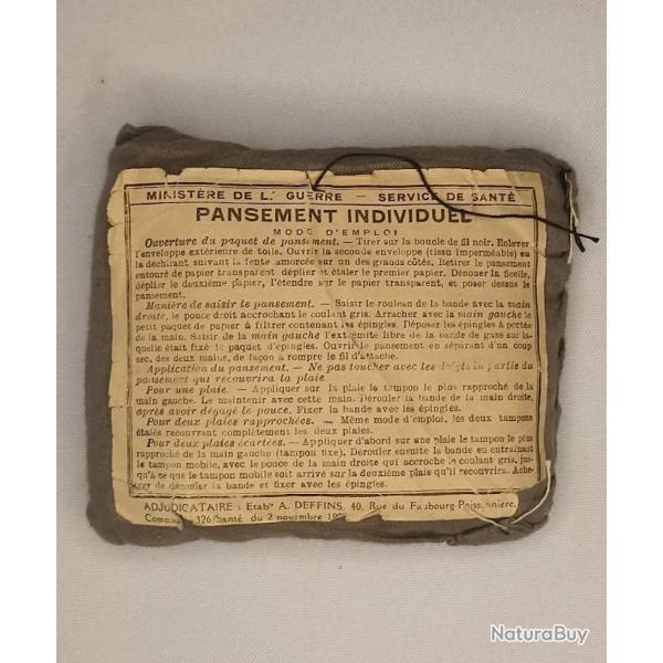 Pansement rglementaire arme franaise guerre 39/45