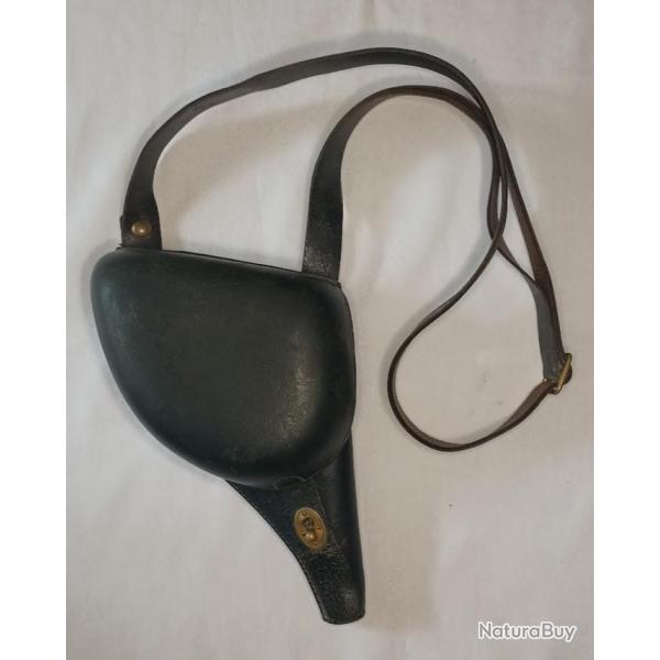 Etui rvolver rglementaire 1892 cuir noir WW1
