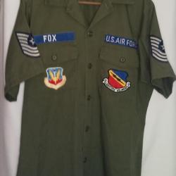 Chemisette US AIR FORCE guerre du Viet Nam 60/70