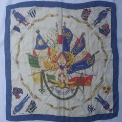 Foulard de tradition 2ème Régiment Artillerie soie vintage