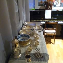 SERVICE A THE EN METAL  ARGENTE ANCIENNE