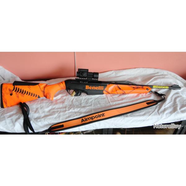 Semi-auto Benelli Argo E Battue Orange fluo  Cal. 30-06 47 cm avec point rouge Aimpoint Compc3 2 MOA