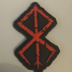 ÉCUSSON VIKING SYMBOLE - PATCH PVC BRODÉ SCRATCH VALKNUT VALHALLA VIKING 6/3CM NORSE