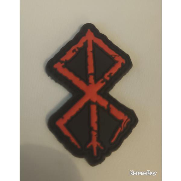CUSSON VIKING SYMBOLE - PATCH PVC BROD SCRATCH VALKNUT VALHALLA VIKING 6/3CM NORSE