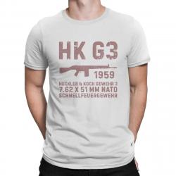 T-shirt fusil d'assaut Allemand HK G3 - Blanc / XXL
