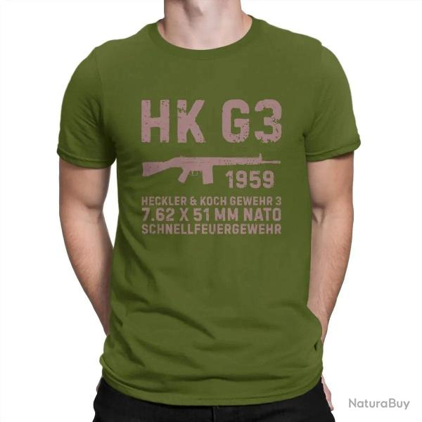 T-shirt fusil d'assaut Allemand HK G3 - Vert arme / 4XL