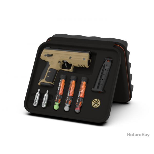 PACK COMPLET DEFENSE BYRNA SD TAN - CO2 -  CALIBRE 68
