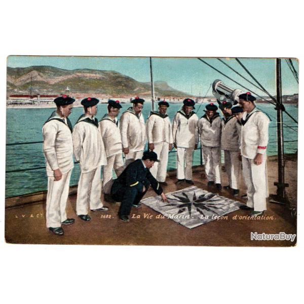 CPA - Marine Militaire -LA VIE DU MARIN LECON D'ORIENTATION-N1629
