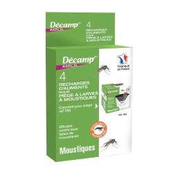 4 recharges pour pi&egrave;ge &agrave; larves de moustiques sans insecticides