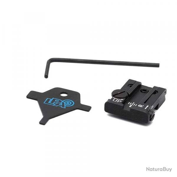 005002 : LPA TPU92BE07 ADJUSTABLE REAR SIGHT FOR BERETTA 92, 96, 98, M9, STOCK, BRIGADIER , 90TWO