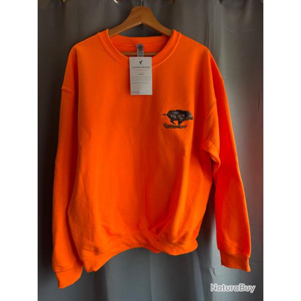 Pull orange sanglier Lovergreen