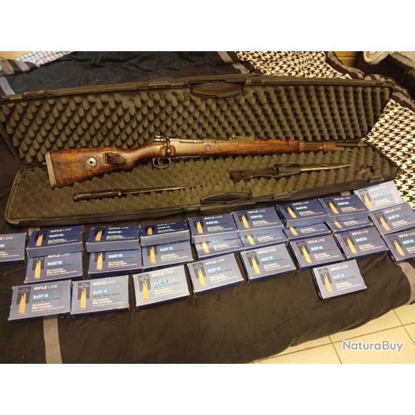 Mauser 98k Obendorf 8x57IS avec accessoires et munitions  .