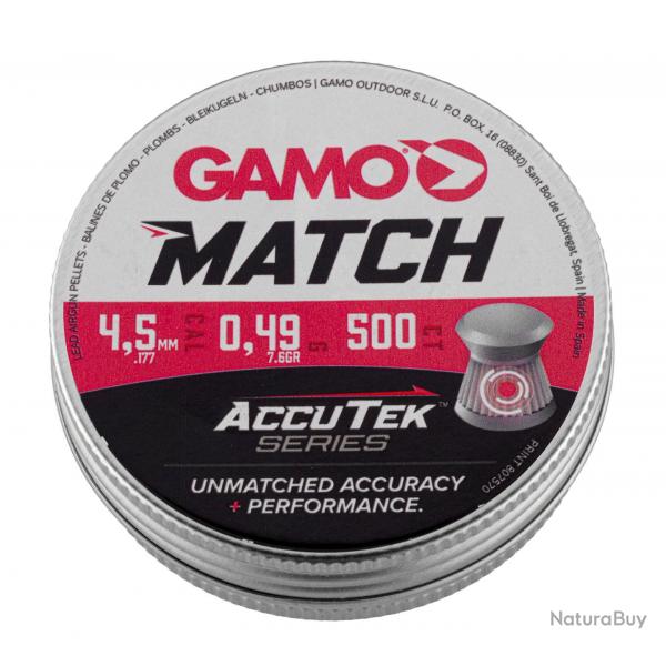500 PLOMBS GAMO MATCH ACCUTEK 4.5mm