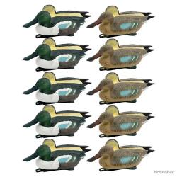 Pack 5 souchets mâles et 5 femelles moussés