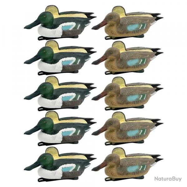 Pack 5 souchets mâles et 5 femelles moussés