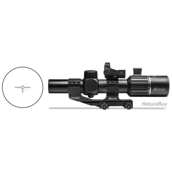 LUNETTE BURRIS RT6 1-6 X 24 RETICULE BALLISTIC AR 15 POINT ROUGE FASTFIRE III AVEC MONTAGE