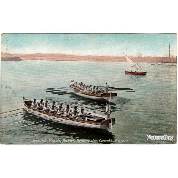 CPA - Marine Militaire -LA VIE DU MARIN DPART CANOTS-MAJORS - N1630