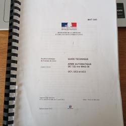 Fascicule / Guide technique de la mitrailleuse MAG 58 calibre 7,62 mm
