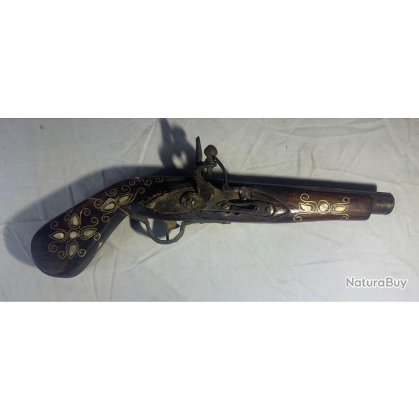 Pistolet  silex de dcoration - Reproduction orientale