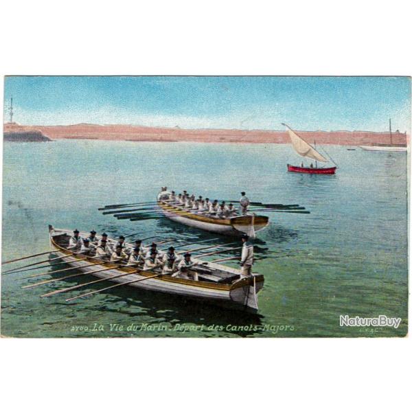 CPA - Marine Militaire -LA VIE DU MARIN DPART CANOTS-MAJORS - N1637