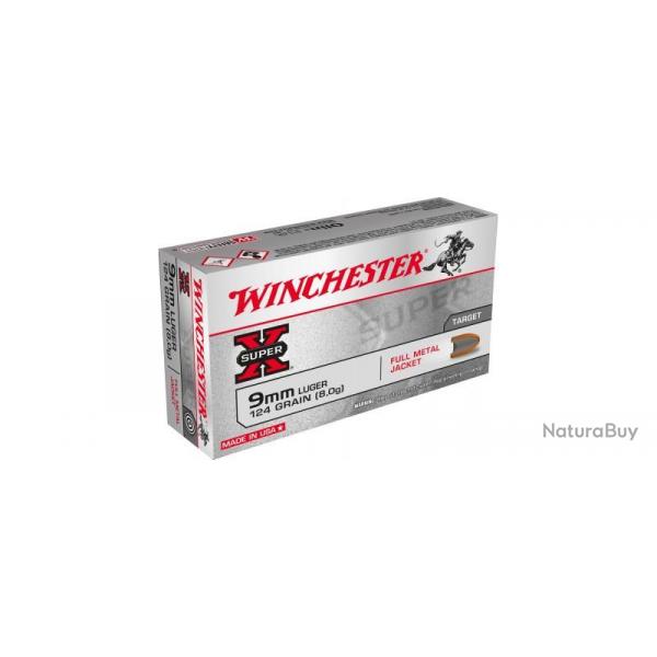 MUNITIONS WINCHESTER SUPER X 9X19 FMJ X50