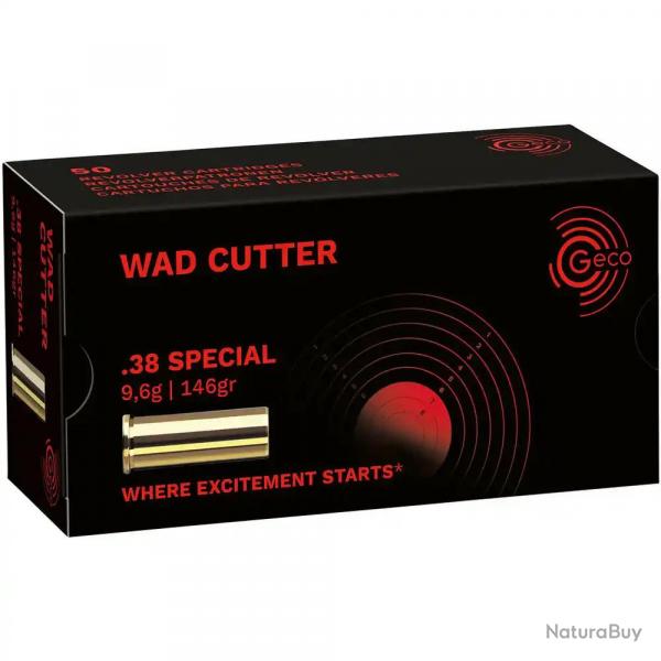 MUNITIONS GECO 38 SPECIAL WAD CUTTER 146GR X50