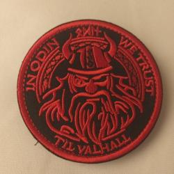 PATCH ÉCUSSON BRODÉ SCRATCH VELCRO VALHALLA VIKING 8CM