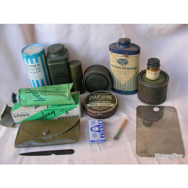 WW2 US LOT 14 LMENTS D'HYGINE/DIVERS DU SOLDAT MILITAIRE AMRICAIN ( 39-45 ) LOT 5