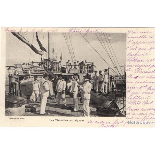 CPA - Marine Militaire -  LES TIMONIERS AUX SIGNAUX - N1672