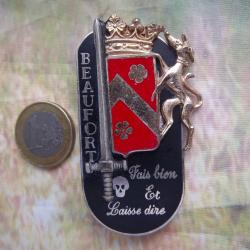 insigne promotion EOR Coëtquidan " BEAUFORT " - Blason - tête de mort
