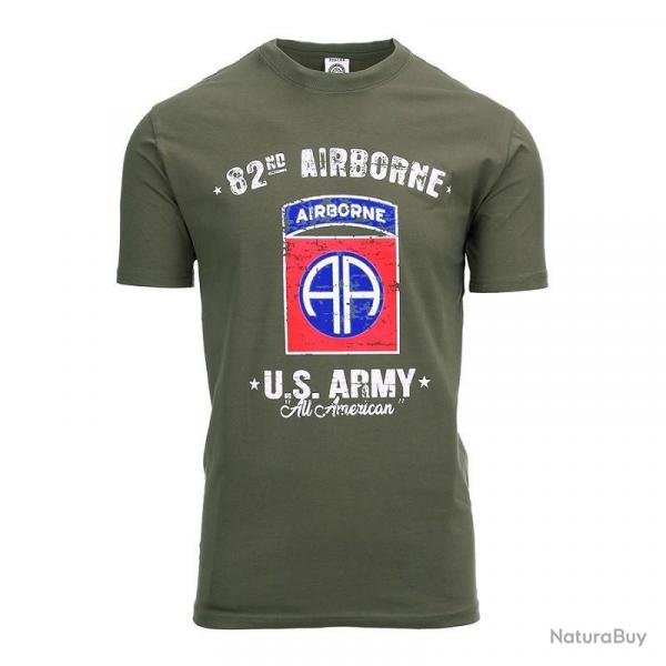 Tee Shirt US Army 82nd Airborne Couleur Kaki
