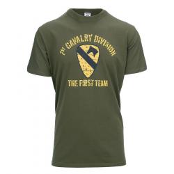 Tee Shirt 1st Cavalry Division Couleur Kaki