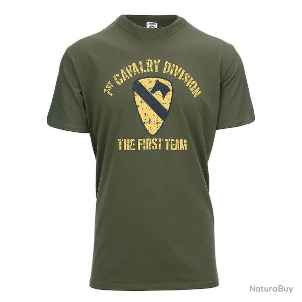 Tee Shirt 1st Cavalry Division Couleur Kaki