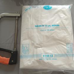 Kit découpe gibier - couteau dépeçage /  à dépouiller - scie - lot 100 tabliers jetables
