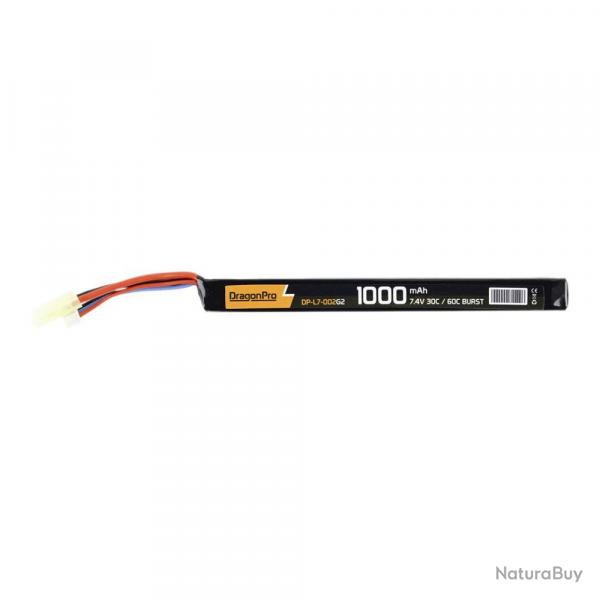 Batterie LiPo 7,4v Stick Long 1000 mAh Tamiya G2 (Dragon Pro)