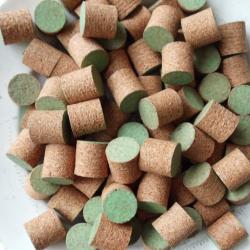 Lot de 100 bourres liège recouvertes , épaisseur 18,5mm , en calibre 12.